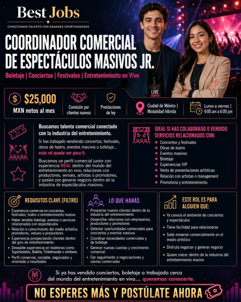 Representante Comercial Jr | CDMX (Híbrido)
