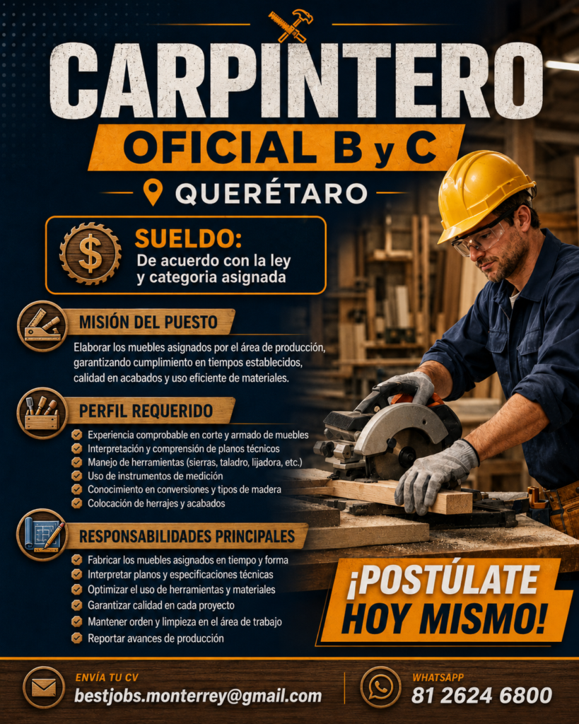 Carpintero Oficial B y C