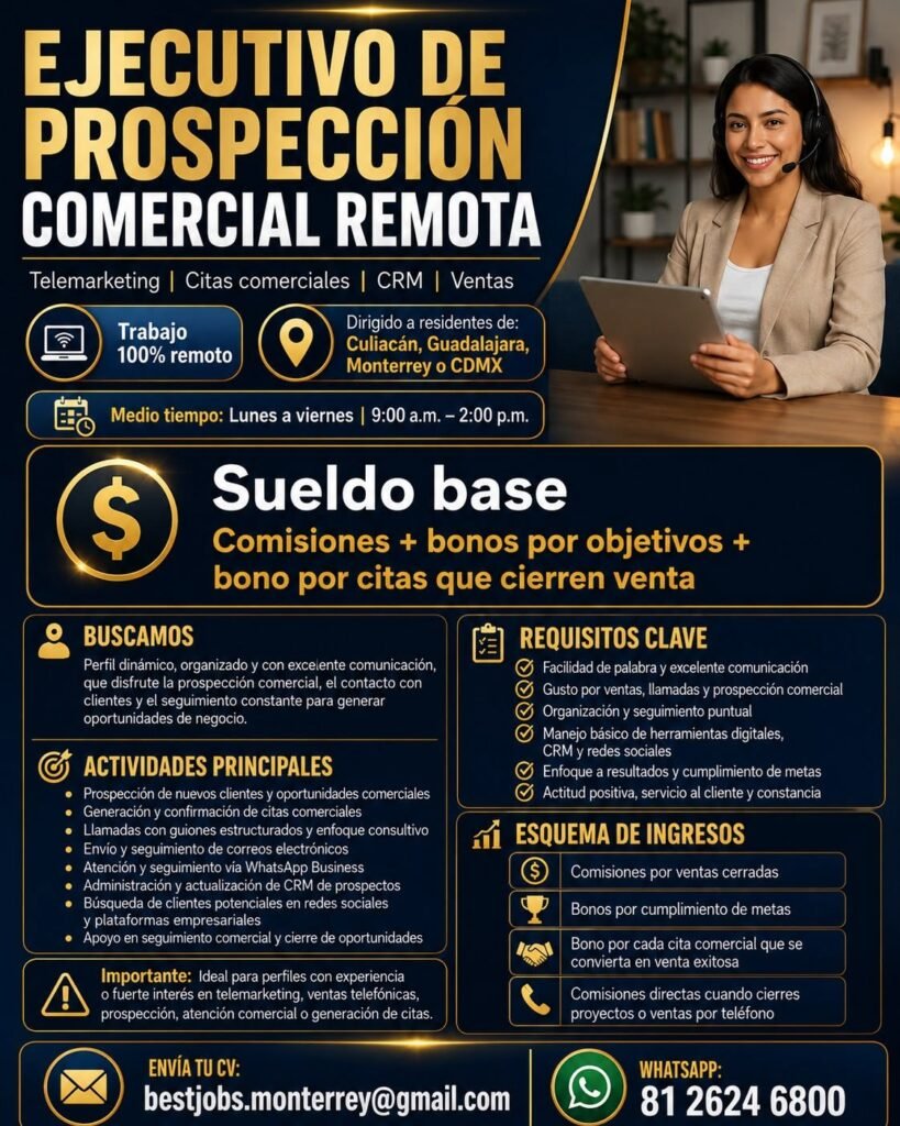 Ejecutivo de Prospección Comercial Remota