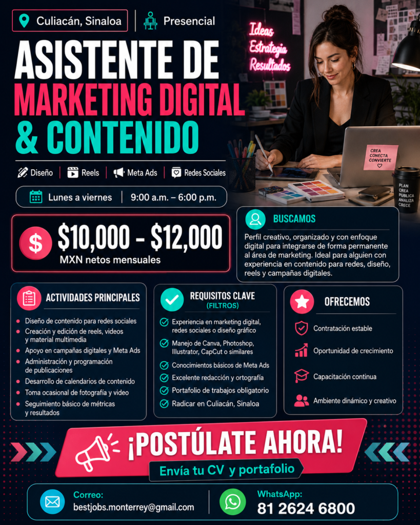 Asistente de Marketing Digital & Contenido