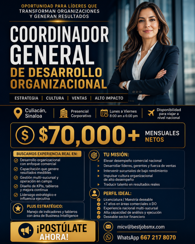 Coordinadora general en desarriollo