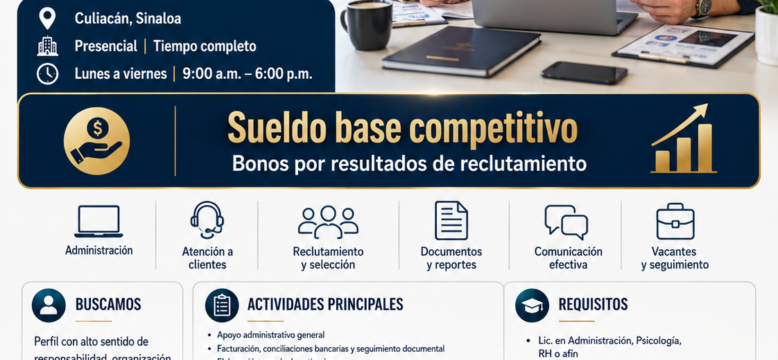 Auxiliar Administrativo JR + Reclutamiento